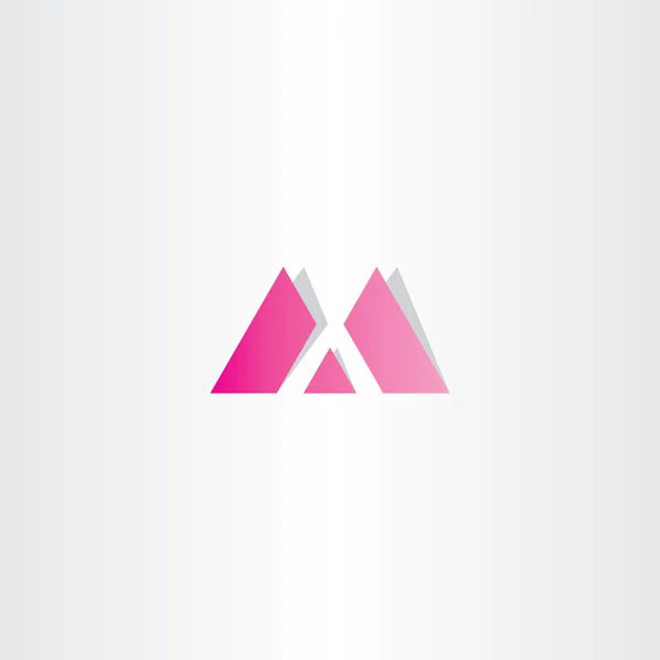 Lettre m magenta logo vecteur — Image vectorielle