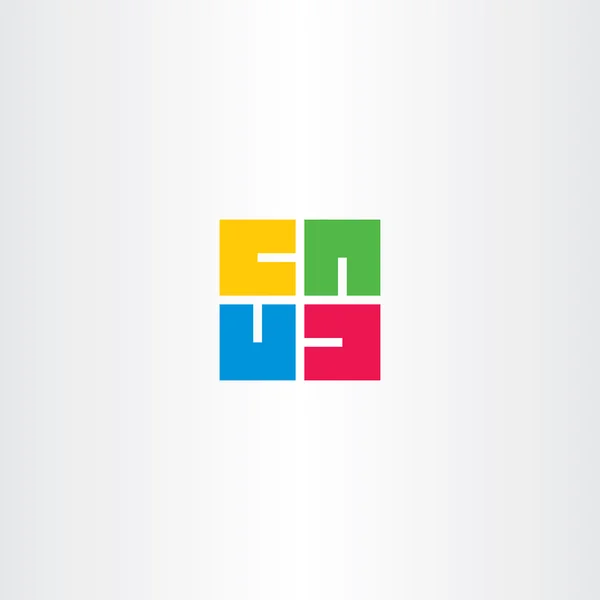 Mektup u kare dönüş logo vektör — Stok Vektör