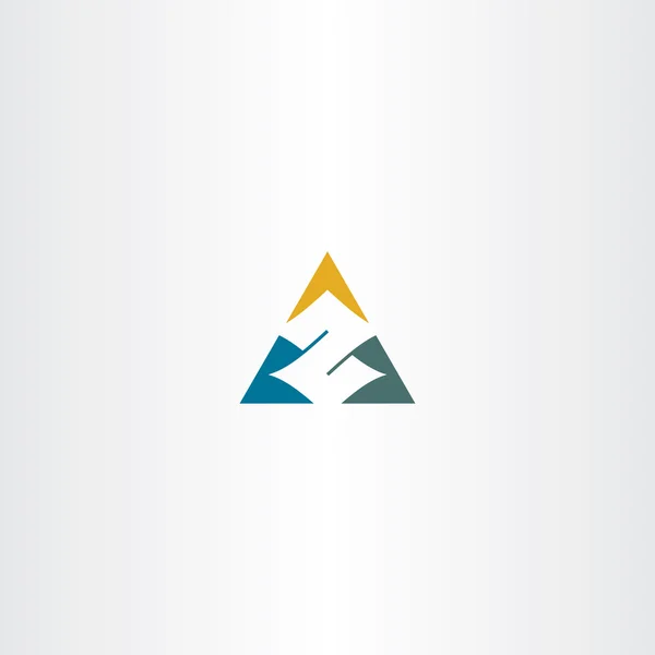 Alfabet z in driehoek logo pictogram vector — Stockvector