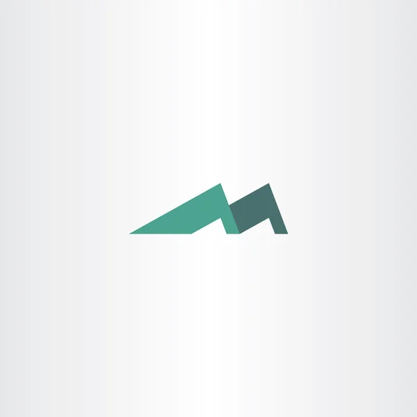 Logo montaña letra m icono — Vector de stock