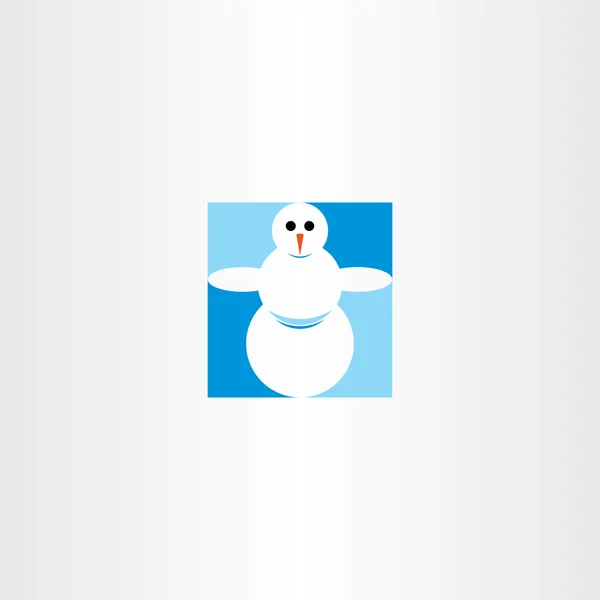 Snowman vector icon sign — Stock Vector