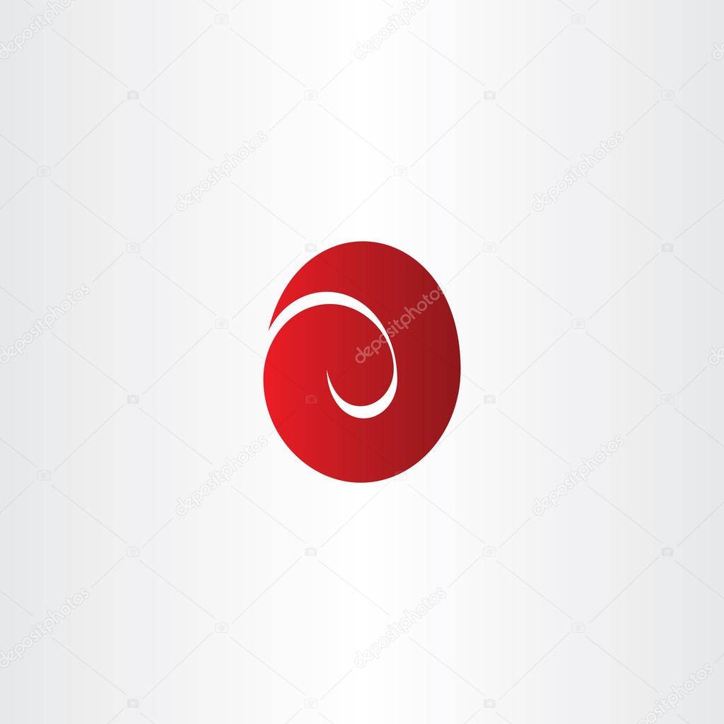 Letter e red easter egg logo vector icon company