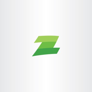 yeşil logo z harfi vektör işareti