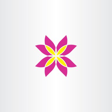 simge çiçek soyut vektör simge işareti