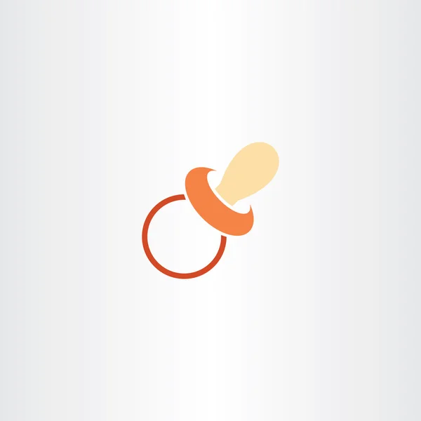 Icône vectorielle logo mamelon bébé — Image vectorielle