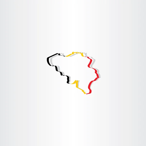 Belgium mapa vector icono — Vector de stock