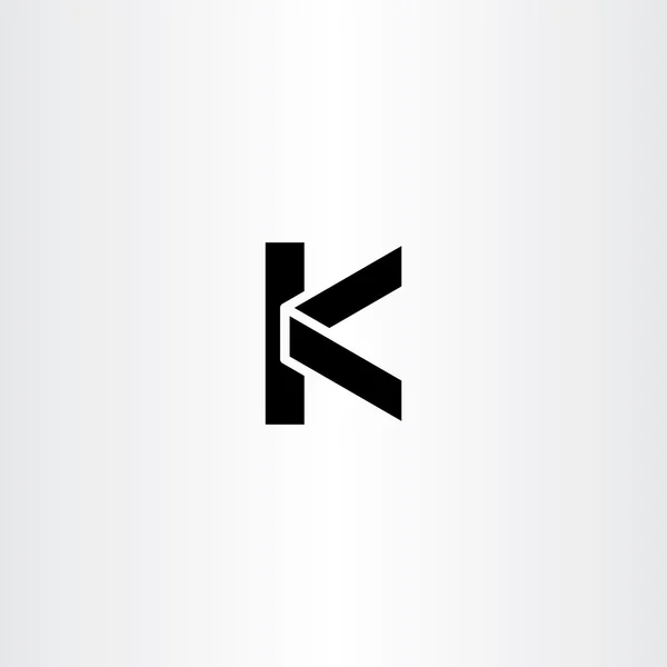 Logo nero k lettera k logo icona vettoriale design — Vettoriale Stock