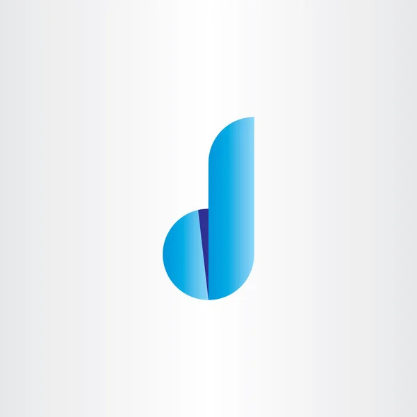 Γράμμα d κλίση μπλε διάνυσμα εικονίδιο λογότυπο — Διανυσματικό Αρχείο