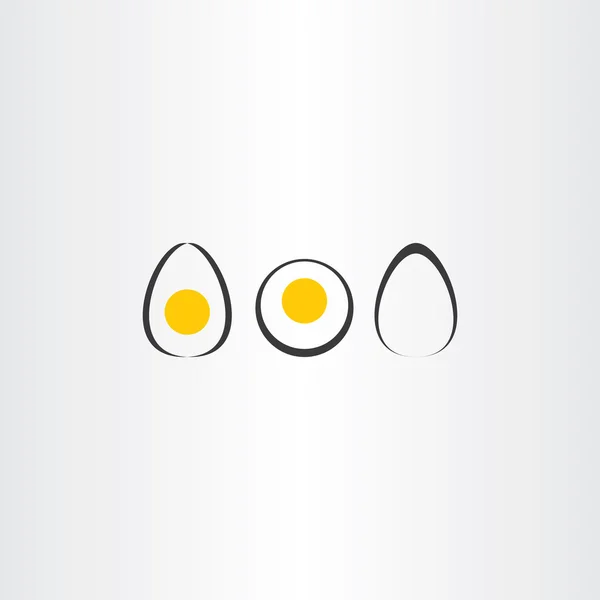鸡蛋矢量图标集合元素 — 图库矢量图片