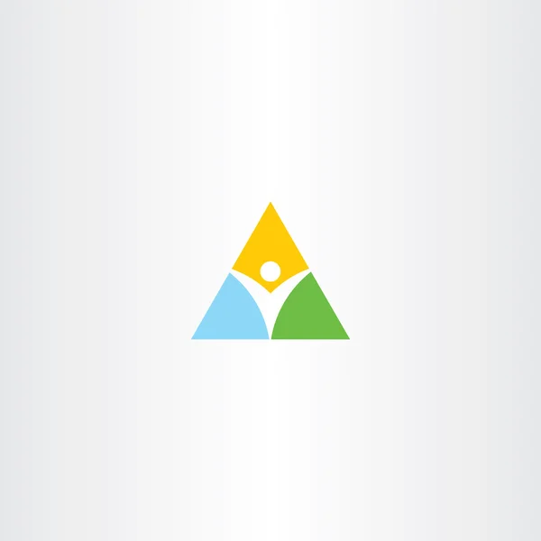 Homme sain triangle logo signe vecteur — Image vectorielle