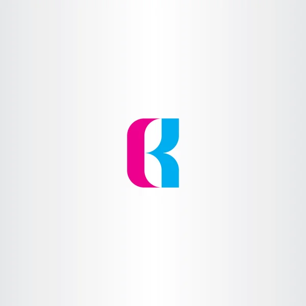 Letra b cyan magenta vector icono del logotipo — Vector de stock