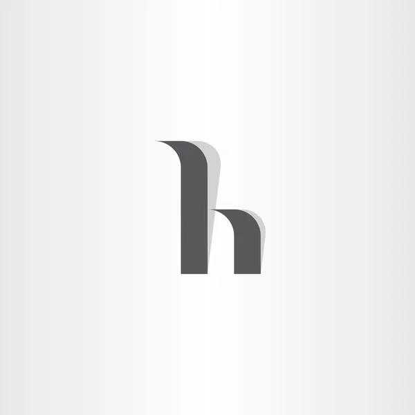 Lettre h logo icône vectoriel symbole élément noir — Image vectorielle