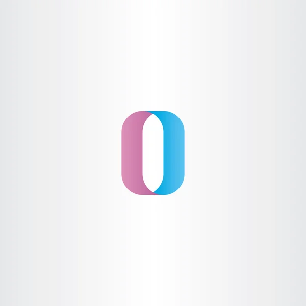 Letra o número 0 cero vector icono logotipo — Archivo Imágenes Vectoriales