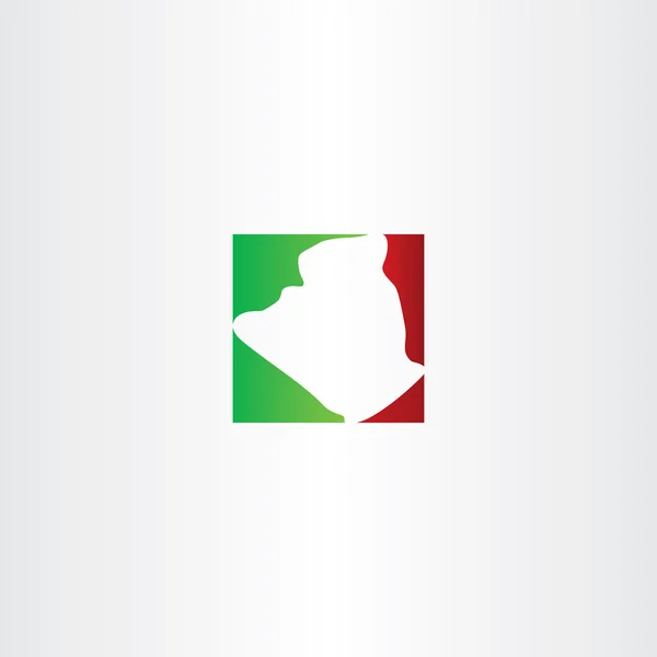 Logotipo ícone algeria mapa vetor — Vetor de Stock