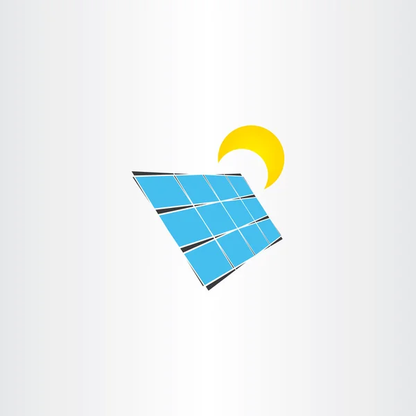 太陽電池パネル太陽エネルギー ベクトル アイコン — ストックベクタ