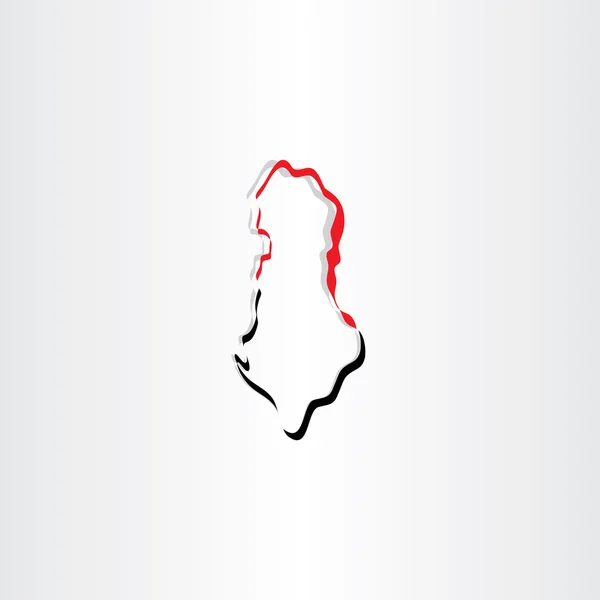 Icône vectorielle de carte d'albania stylisée — Image vectorielle