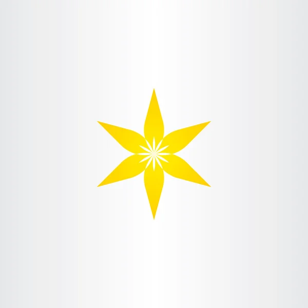 Desenho de ícone de vetor de gradiente de flor amarela —  Vetores de Stock