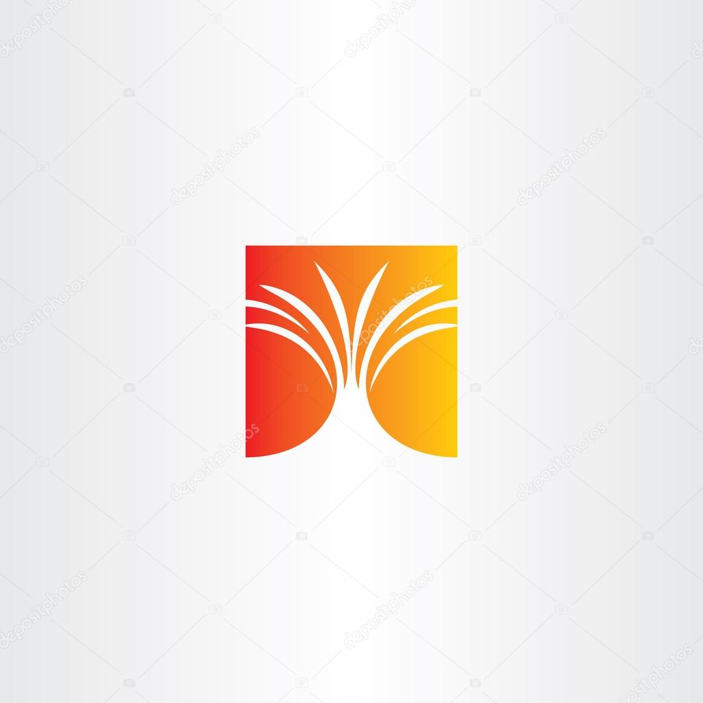 Volcano eruption vector icon logo design
