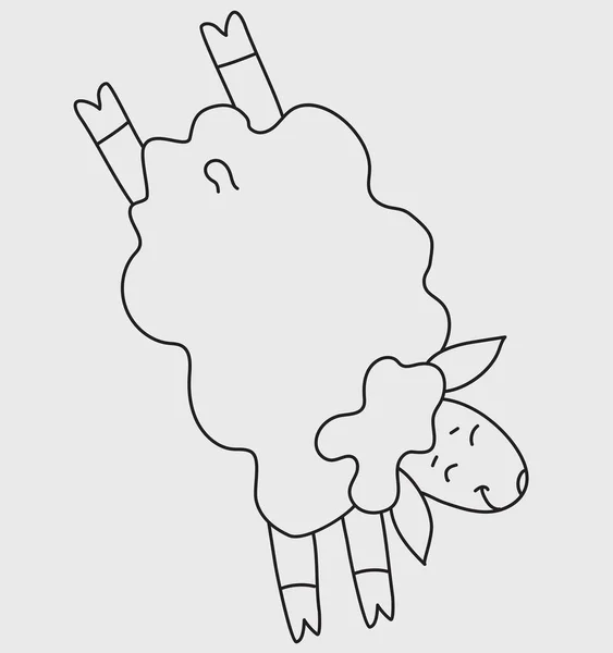 Animaux Yoga Mouton Drôle Mignon Aller Dans Sport Gymnastique Tient — Image vectorielle