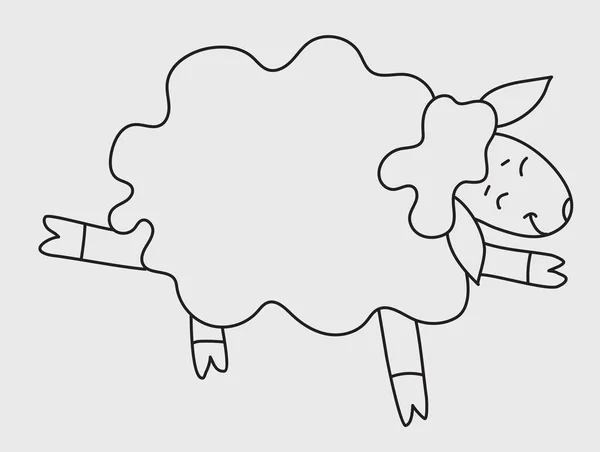 Animaux Yoga Mouton Drôle Mignon Aller Dans Sport Gymnastique Tient — Image vectorielle