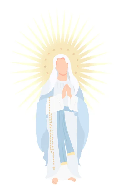 Sainte Marie Mère Dieu Reine Ciel Vierge Marie Maforia Bleue — Image vectorielle