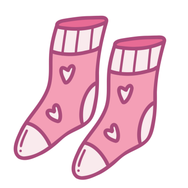 Çıkartmalı Kalpli Romantik Çorap