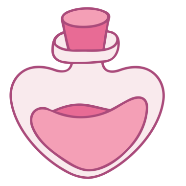 Etiket Romantik Pembe Parfüm Şişesi