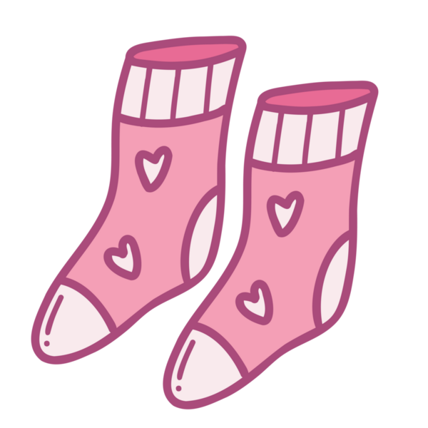 Çıkartmalı Kalpli Romantik Çorap