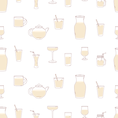 Çeşitli Cam Dökümlü Çaydanlık Sürahisi ve İçkiler İçin Bardaklar, Kokteyl Bardakları Arkaplanı