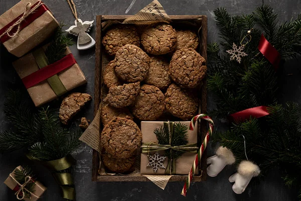 Galletas Avena Víspera Año Nuevo — Foto de Stock