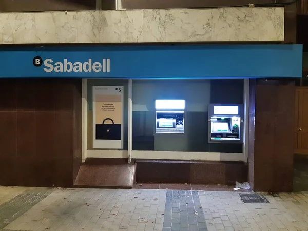 Ibi Alicante Spain November 2020 Facade Sabadell Bank Office Даний — стокове фото