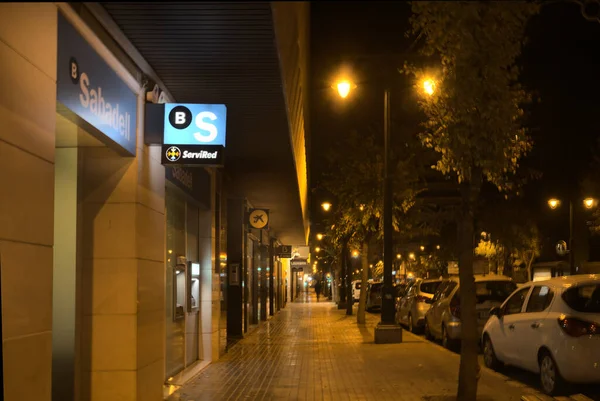 Alcoy Alicante Spain November 2020 Facade Sabadell Bank Branch Office — 스톡 사진