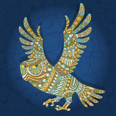 Soyut bir baykuş karanlık çiçek arka plan görüntüsünü