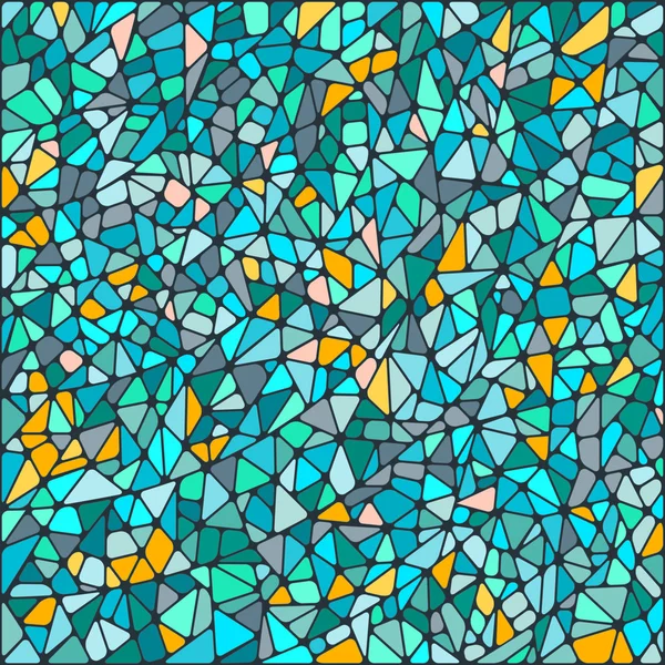 Fondo abstracto de mosaico de azulejos de colores sobre un fondo oscuro — Vector de stock