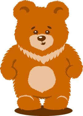 İzole sevimli boz ayı vektör