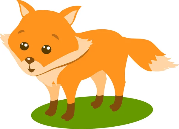 Fox, illustration vectorielle sur fond blanc — Image vectorielle