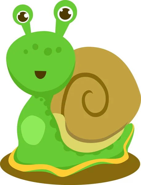 Ilustración con caracol feliz — Vector de stock