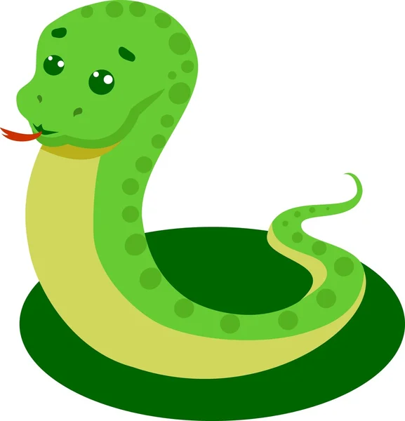 Serpente su sfondo bianco illustrazione vettoriale — Vettoriale Stock