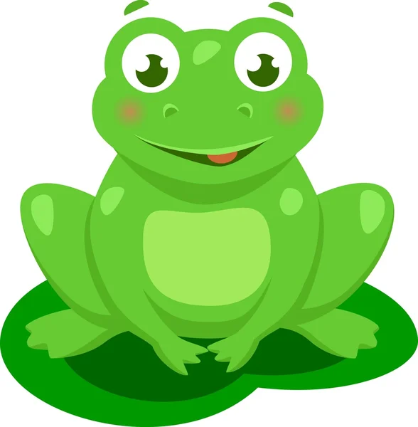 Cute Frog Cartoon Vector Isolated — Stock Vector