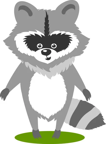 Personagem bonito Racoon Vector ilustração — Vetor de Stock