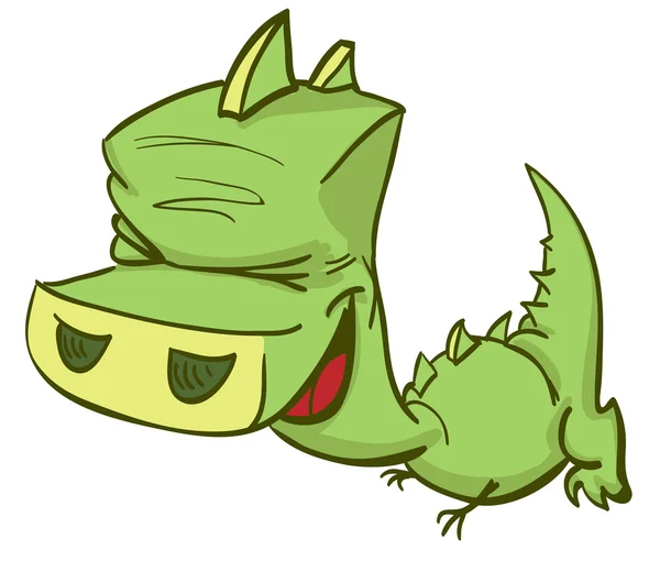 Ilustração de Ccute Cartoon Baby Dragon — Vetor de Stock