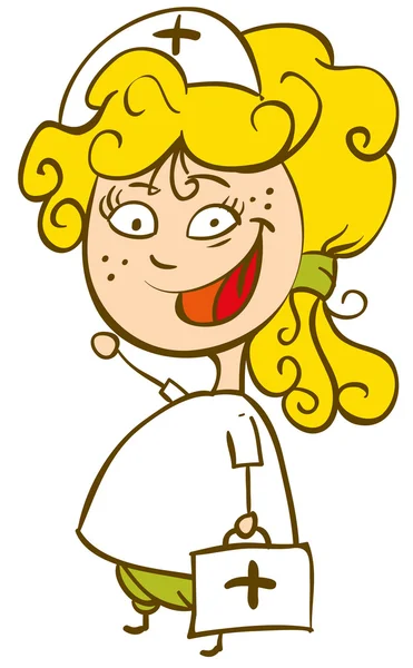 Bir hemşire Doodle çizimi