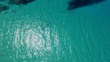 Sakin Su Dalgaları Tropik Sahilde Parlak Güneş Işığı Altında Parlıyor