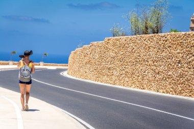 Road to the sea in Malta clipart