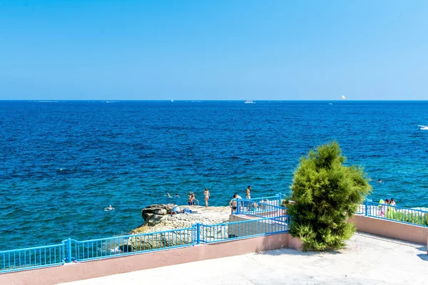 Seashore in Bugibba, Malta — Stock Photo, Image