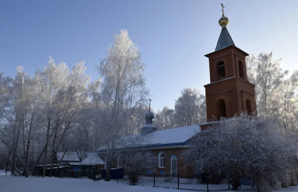 Église Saint Jean Baptiste Tyukalinsk Région Omsk Russie — Photo