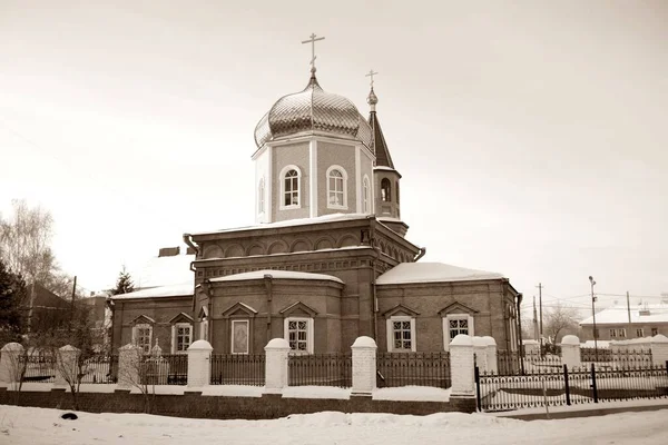 Campanario Cúpula Iglesia Del Santo Mártir Paraskeva Pyatnitsa Omsk Rusia —  Fotos de Stock