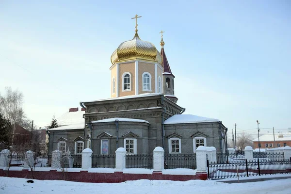 Iglesia Del Santo Mártir Paraskeva Pyatnitsa Omsk Rusia Siberia Foto — Foto de Stock