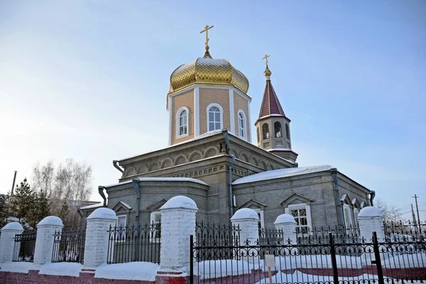 Iglesia Del Santo Mártir Paraskeva Pyatnitsa Omsk Rusia Siberia Foto — Foto de Stock