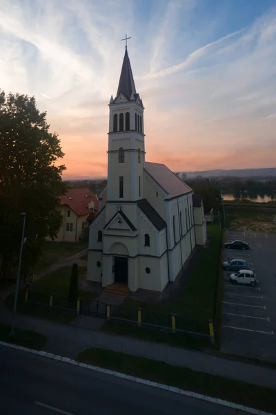 Iglesia Católica Dedicada San Elías Profeta Bosanski Brod Durante Hermosa — Foto de Stock
